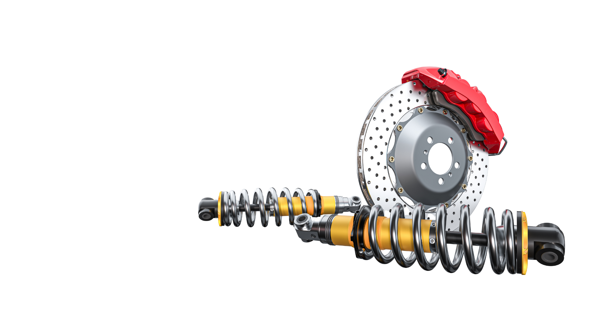Brake discs and shock absorbers